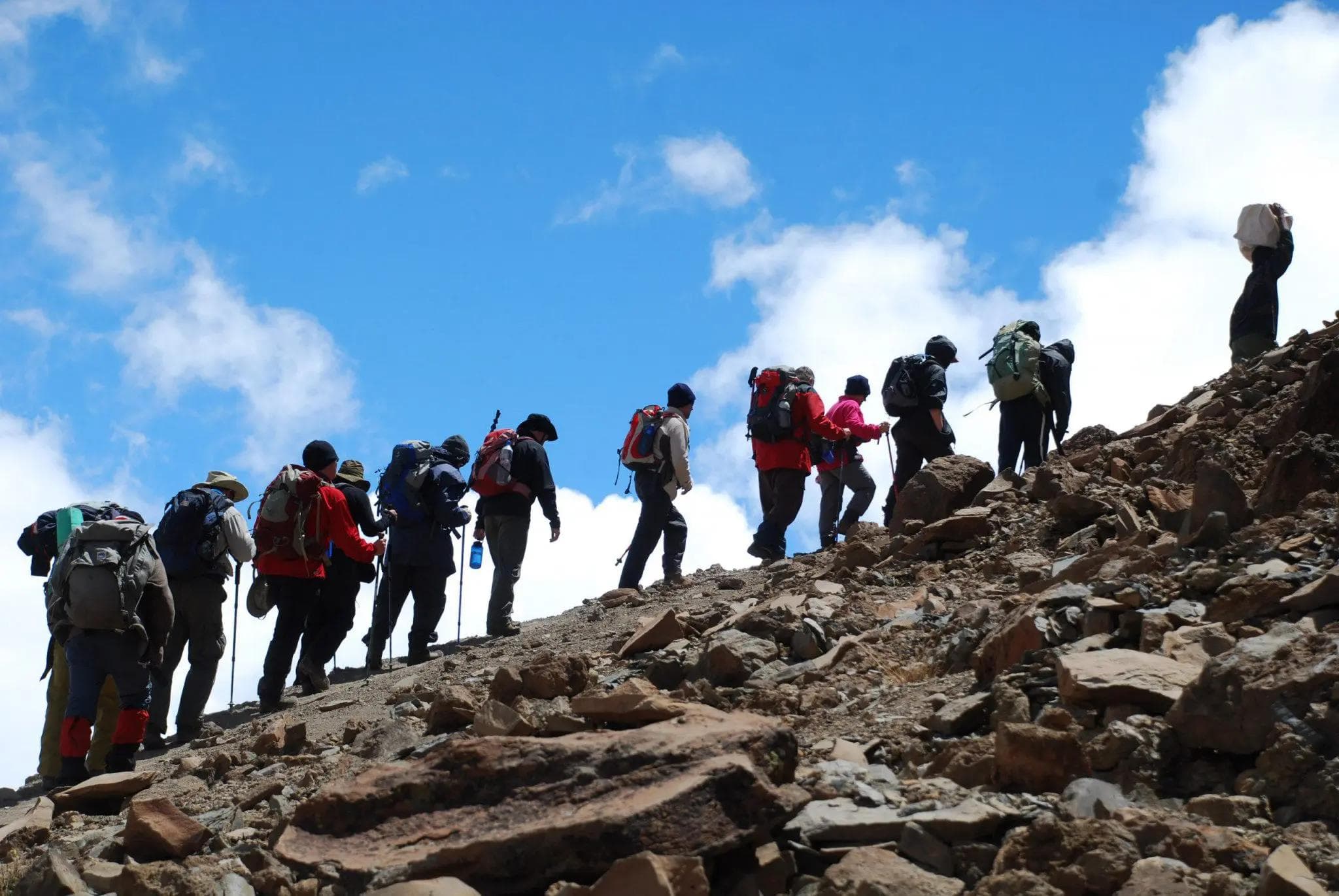 people climbing kilimanjaro